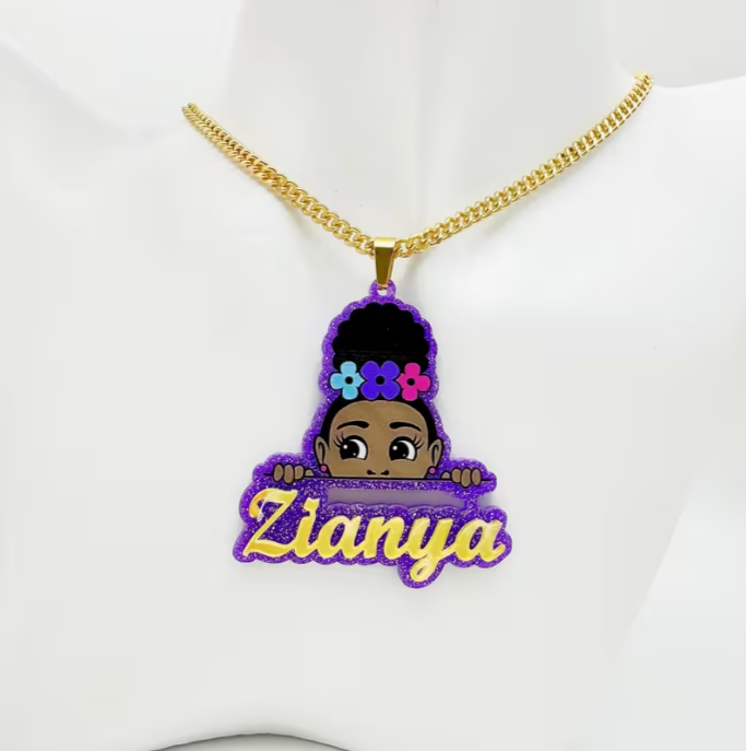 Cartoon Custom Name Neckless